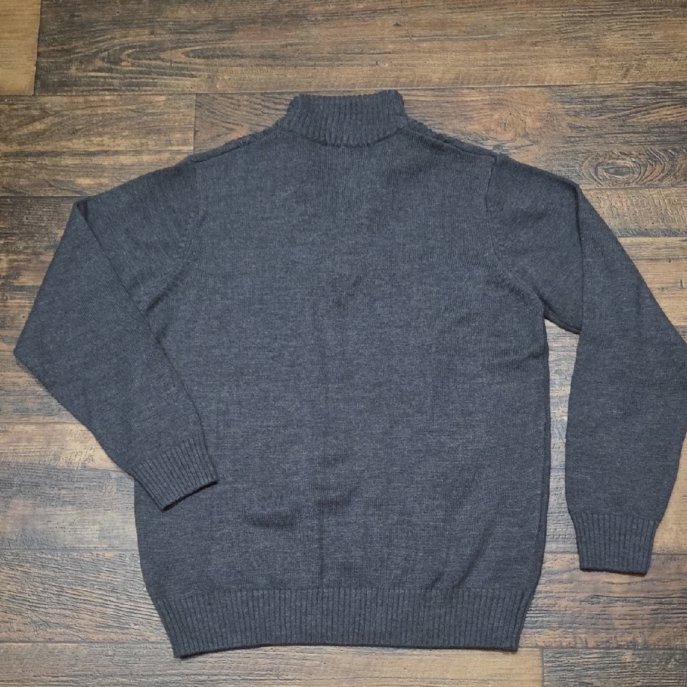 U.S. Polo Assn. Men's Charcoal Zip-Up Sweater - Picture 4 of 4